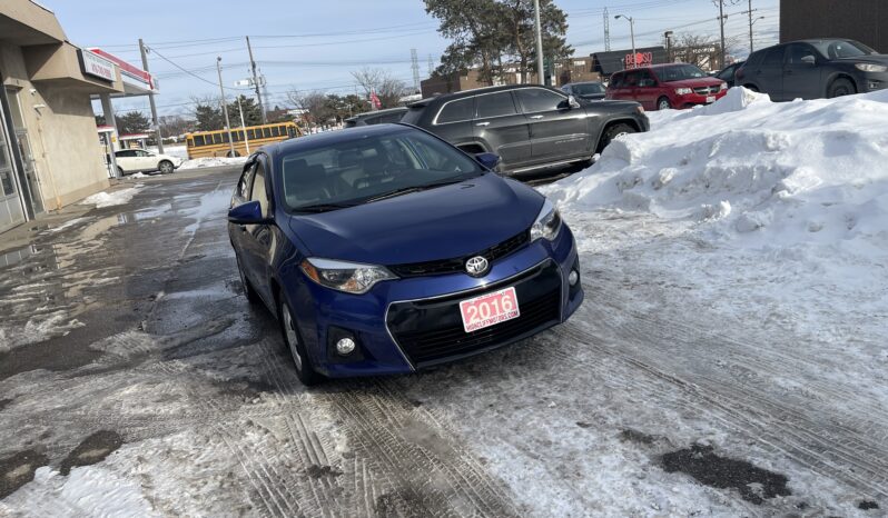 
								2016 Toyota Corolla S , 4 Dr Auto Sedan Leather Sunroof Heated Seats Bluetooth Navigaction Rear View Camra Certified full									