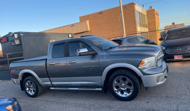 2012 DODGE RAM 1500 4WD LARAMIE V8 ,5.7L QUAID Cab 6.4FT BOX 4 Dr Auto 5 Passenger Leather Sunroof Alloy Wheels Bluetooth Rear View Camra Navigaction Certified